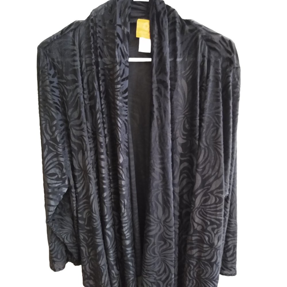 Ruby Rd. Black Cardigan 1XL - Picture 3 of 5